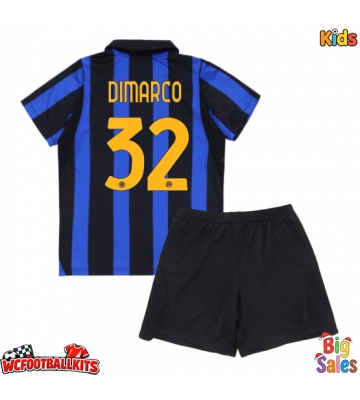 Inter Milan Federico Dimarco #32 Replica Home Stadium Kit for Kids 2026-27 Short Sleeve (+ pants)